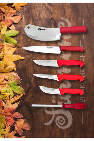 Sürmene Bıçakçı Hacı Ahmet Altılı Mutfak Bıçak Seti Sürmene Bıçak Seti Çeyiz ...