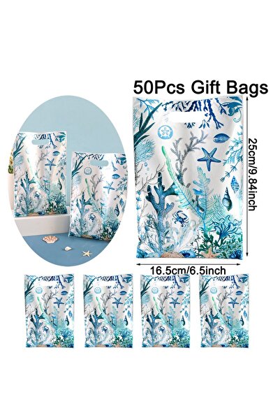 Choice كما هو موضح 50 قطعة 10/20/50 قطعة أكياس هدايا بلاستيكية بموضوع المحيط ...