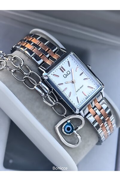 Q&Q Pembe Silikon Kordon, 10 Bar Su Geçirmez (HAVUZ, DENİZ KULLANIMINA UYGUN) Kadın Kol Saati