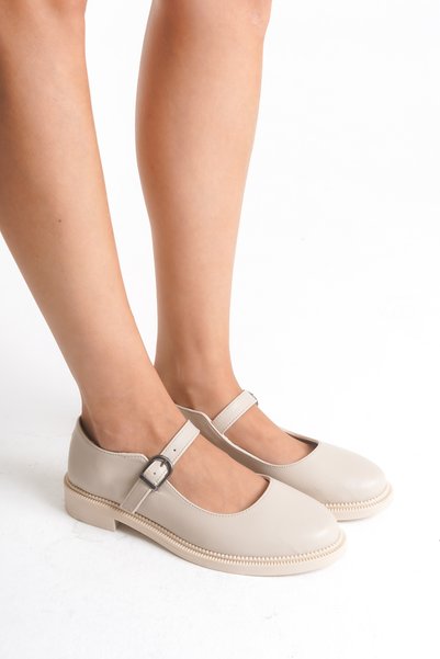 SH SİLVER MODA Women's Casual Ballet Flats with Buckle, Lightweight, Stylish and Comfortable