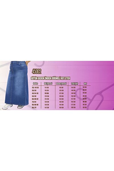 Eslina F-45002-2 Plus Size Front Buttoned Frayed Denim Skirt - Dark Blue