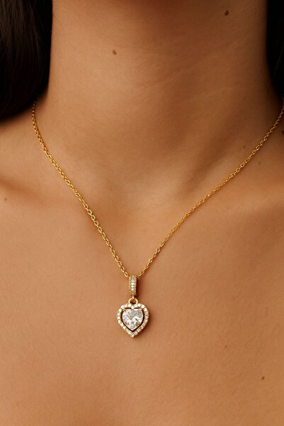 BB BİBUTİKSHOP قلادة حجر القلب اللامعة