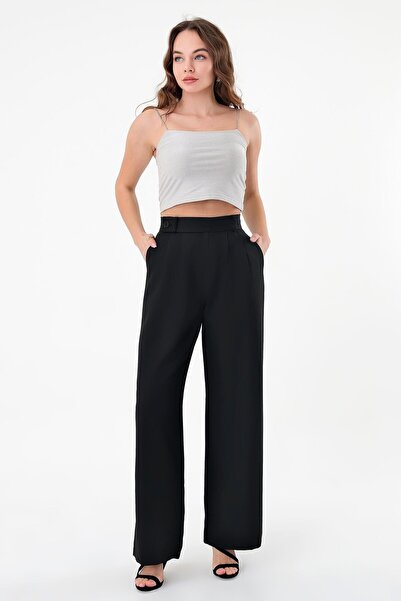 Hazel Kadın Siyah Smart Palazzo Pantolon