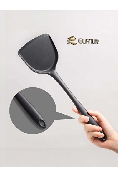 elfnur Yanmaz Yapışmaz Silikon Yumurta Ve Krep Spatulası - 32 Cm