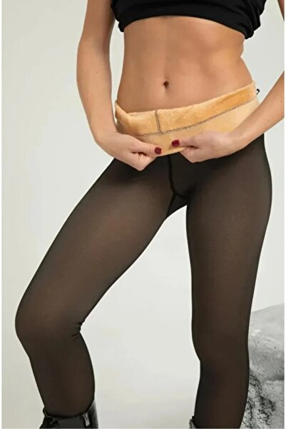 Funny Life Дамски тънки зимни чорапогащи с термо подплата, поларен флийс отвътре, меки и тънки термо чорапогащи -15°C