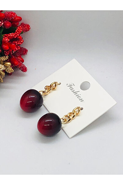 İnDerin Cherry Earrings Women's 2-Piece Earrings