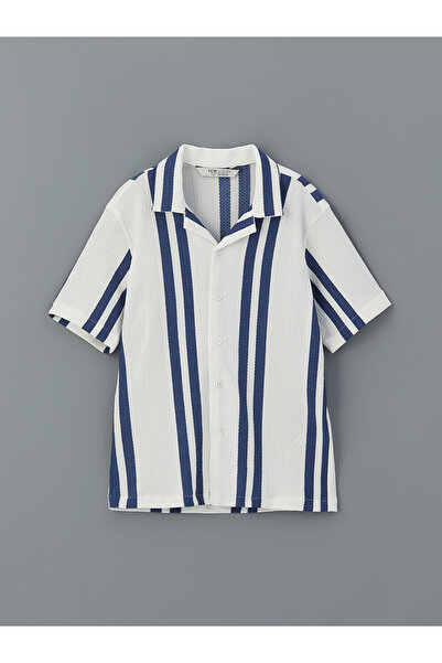 LC Waikiki Short Sleeve Striped Boy's Shirt