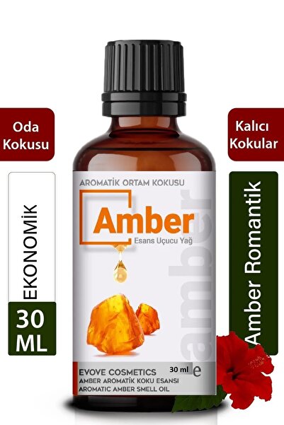 Evove Cosmetics Amber Çiçeği Esansiyel Yağ Oda Kokusu Mega Boy 30ml Difüzör B...