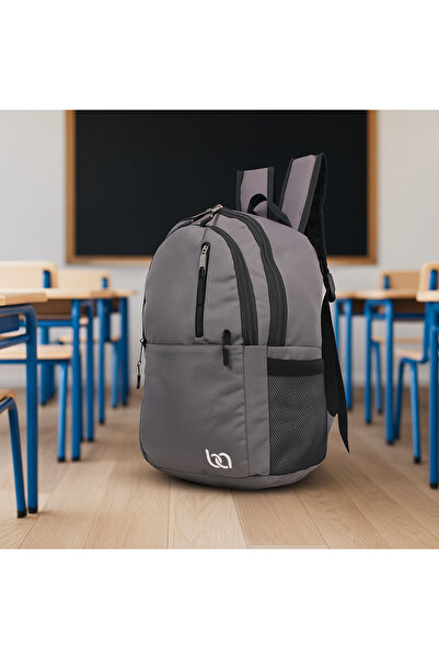 Bagacar Gray Unisex School and Daily Backpack with Mnt Pocket