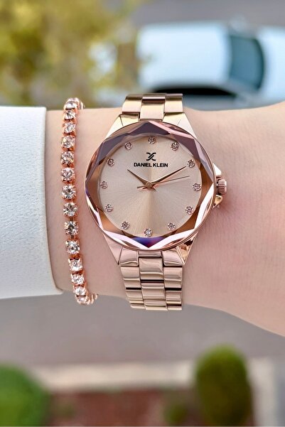 Daniel Klein Bronz Renk 24 Ay Garantili Kadın Kol Saati Ve Bileklik