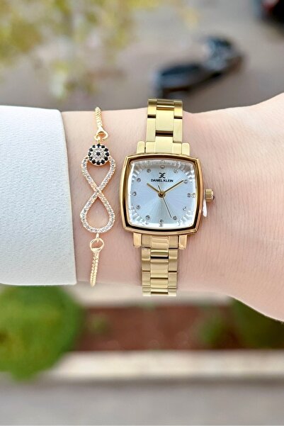 Daniel Klein Gold Renk 24 Ay Garantili Kadın Kol Saati Ve Bileklik