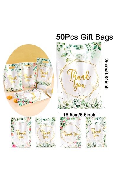 Choice كما في الصورة 50 قطعة 10/20/50 قطعة أكياس هدايا الشكر البلاستيكية كيس ...