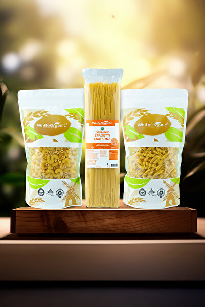 White Organic Organik Makarna Seti Burgu+Dirsek+Spagetti