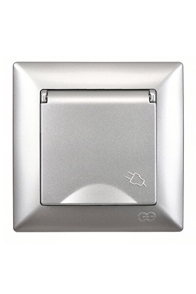 Günsan Visage Gümüş Kapaklı Topraklı Priz