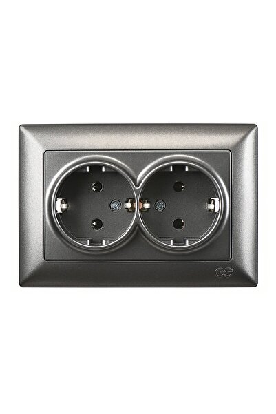 Günsan Visage Füme İkili Topraklı Priz