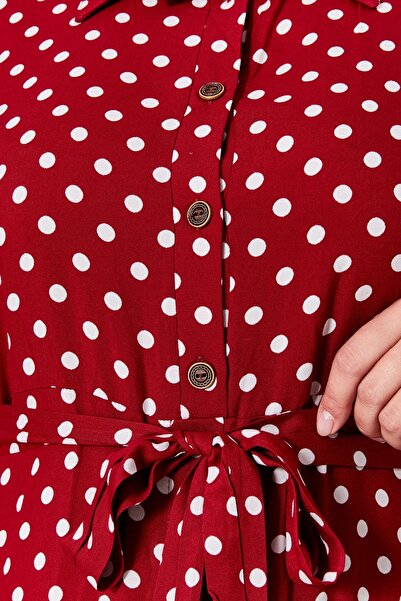 Ferace Plus Size Women's Polka Dot Dress