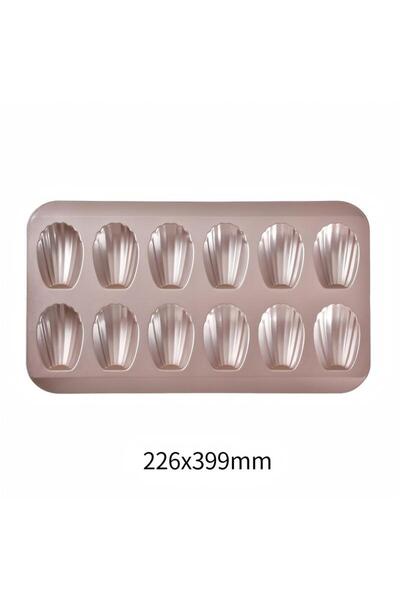 Generic Stainless Steel 12-Piece Non-Stick Shell Three-Dimensional Cake Mold Baking Pan Chiffon Dessert Mold