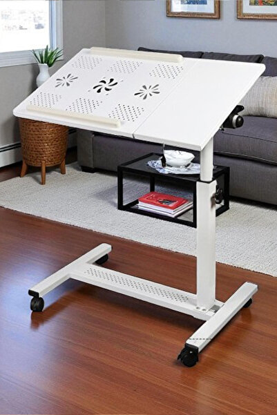 hodbehod Koltuk Kenarı Yükseklik Ve Eğim Ayarlı Fanlı Laptop Sehpası Bilgisayar Çalışma Masası