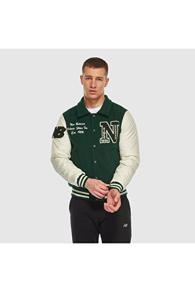 New Balance Mnj3391 Green Men's Coats & Vests