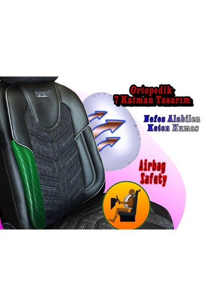 KONFORUM Auto Seat Cover Luxuryy Serie Front and Rear Set Universal Mold Black White
