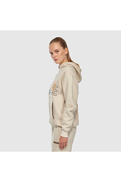 New Balance 3406 Erkek Bej Kapüşonlu Sweatshirt