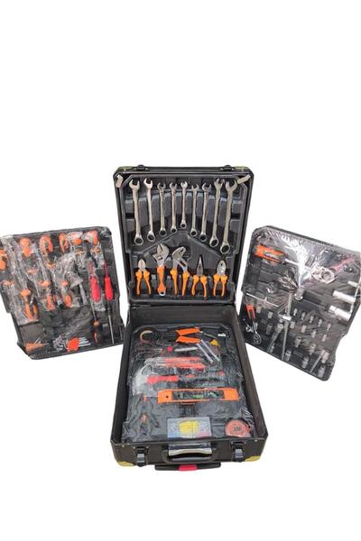 Genel Markalar Tam Profesyonel 186 Parça El Aletleri Seti - Çekçekli Alüminyu...