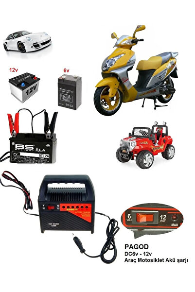 MATECHNO 6-12V Problu Akü Şarj Cihazı 6 Amper