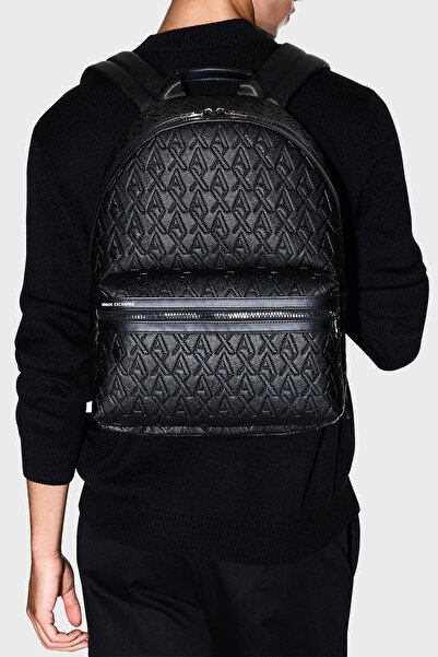 Armani Exchange Embossed Logo Printed Adjustable Strap Backpack Men Backpack Xm00023