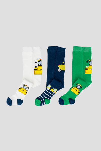 Defne Baby 3 Adet Araba Konseptli Pamuklu Erkek Bebek Ve Çocuk Külotlu Çorabı