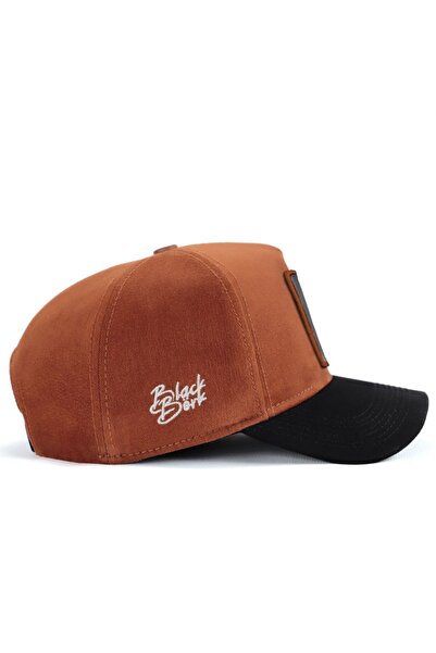 BlackBörk Wolf Logo Navy-Camel Baseball Cap