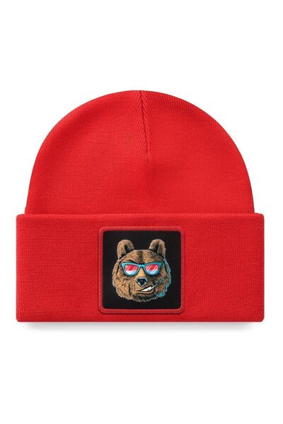 BlackBörk Red Beret with Bear Logo