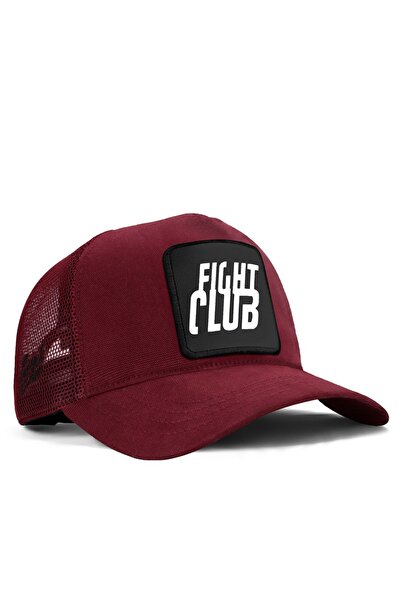 BlackBörk Șapcă de camioner roșu Claret cu logo Fight Club