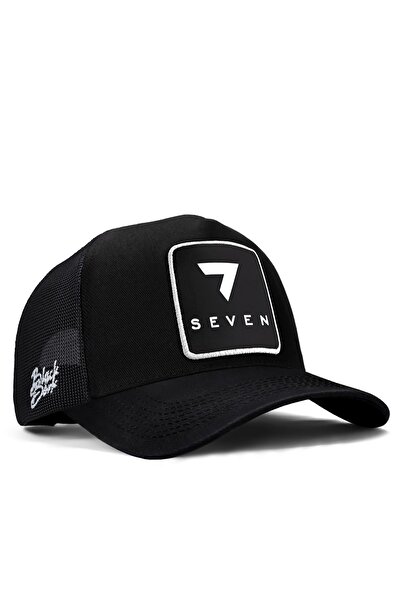 BlackBörk V1 Trucker Number 7 - Pălărie neagră unisex cu logo-ul codului 5sb (CAP)
