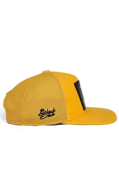 BlackBörk Hip Hop Kids Aslan Logolu Sarı Çocuk Trucker Şapka