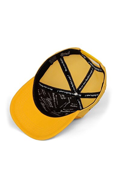 BlackBörk Hip Hop Kids Aslan Logolu Sarı Çocuk Trucker Şapka