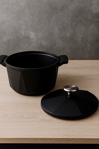 COCİNERO 3119 Cast Iron Pot 20 cm Quartz Black
