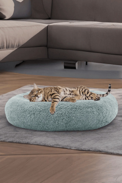 PUGALO Peluş Kedi ve Köpek Yatağı Açık Gri Renkte, Pugalo Ekonomik Kedi Yatağı