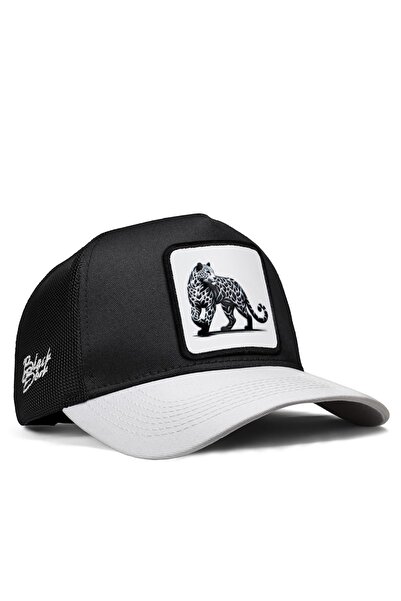BlackBörk Біло-чорна кепка Trucker з логотипом Panter