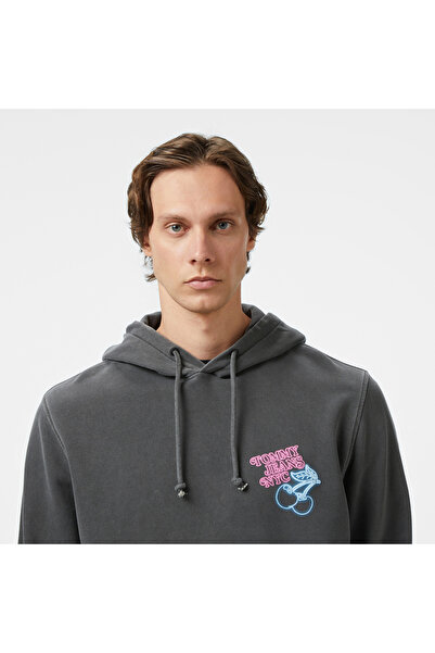 Tommy Hilfiger Back Logo Erkek Gri Sweatshirt