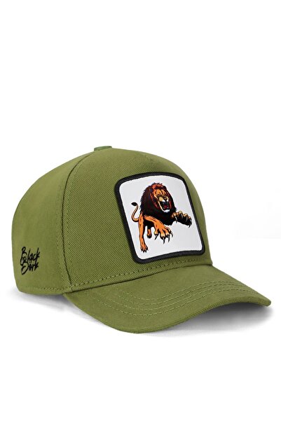 BlackBörk Șapcă de baseball pentru copii, verde, cu logo-ul leului