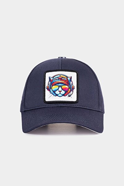 BlackBörk Six Kedi Logo Navy Baseball Cap