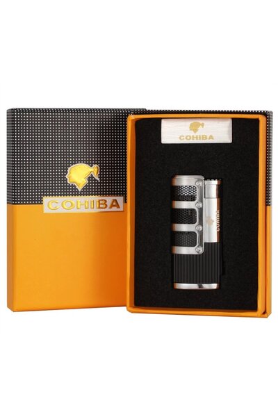 COHİBA Cohiba Classics Üç Torch Delicili Puro Çakmağı Siyah