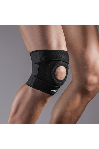 Choice مقاس واحد (99-220 رطلاً) أسود قطعة واحدة لدعم الركبة ودعامة الرضفة، وأ...