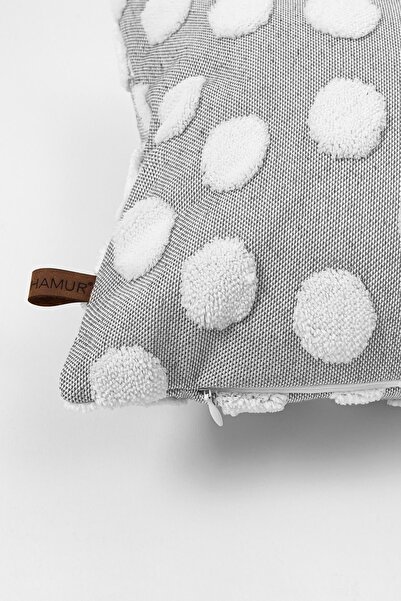 HAMUR Bohemian Special Design Punch Punch Pattern Decorative Rectangular Kirlenc Case Point Gray
