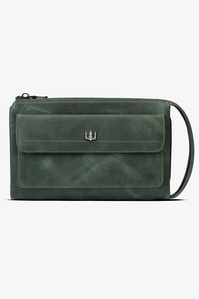 Getto Deri Ombre Hakiki Deri Kişiye Özel İsim Baskılı El Çantası