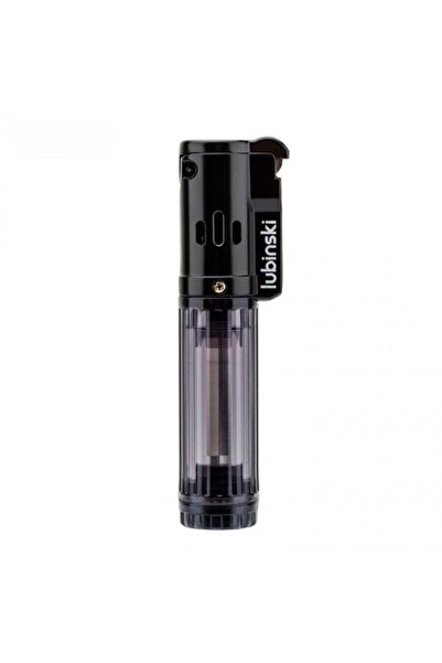Lubinski Cigar Basic Slim Tek Torch Puro Çakmağı Siyah