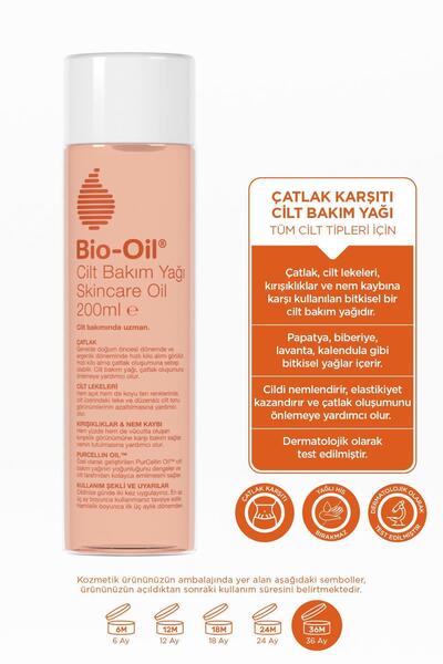 Bio-Oil Çatlak ve Leke Karşıtı Nemlendirici Cilt Bakım Yağı 200 ml x2 Set Makyaj Çantası Hediyeli
