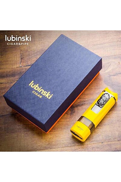 Lubinski Lion Sehpalı Delicili Tek Torch Puro Çakmağı Gold