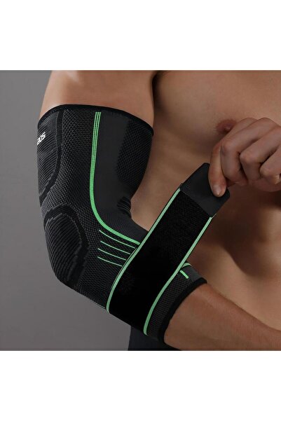 Choice دعامة كوع مرنة للصالة الرياضية باللون الأخضر مقاس M، قطعة واحدة، أحزمة...