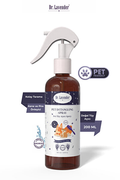 Dr.Lavender 2'li Lavantalı Pet Tüy Açıcı Kene Ve Pire Önleyici Kolay Tarama Ve Tüy Bakım Spreyi Kıtık Açıcı